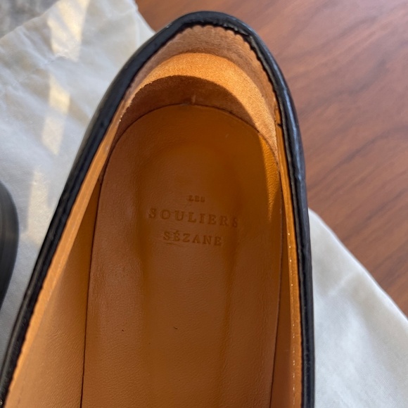 Sezane Andrea Loafers - Black Crocodile Print - Like New - 10 - Picture 4 of 5